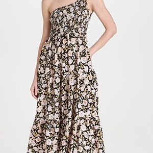 En Saison Kinsley Floral Print One-Shoulder Maxi Dress, S, NWOT